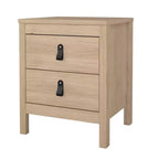 Tvilum,Madrid 21-inch Tall 2-Drawer Nightstand End Table, Jackson Hickory