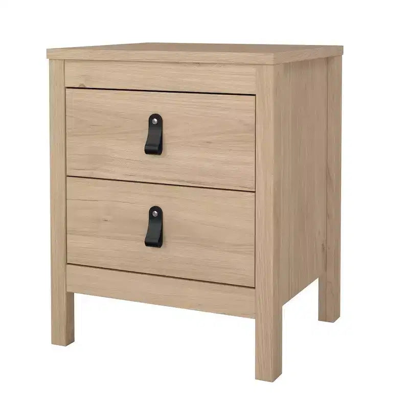 Tvilum,Madrid 21-inch Tall 2-Drawer Nightstand End Table, Jackson Hickory