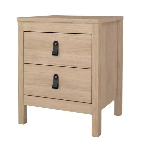 Tvilum,Madrid 21-inch Tall 2-Drawer Nightstand End Table, Jackson Hickory