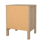 21-inch Tall 2-Drawer Nightstand End Table, Jackson Hickory