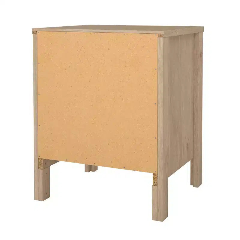 21-inch Tall 2-Drawer Nightstand End Table, Jackson Hickory