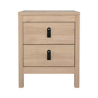 21-inch Tall 2-Drawer Nightstand End Table, Jackson Hickory