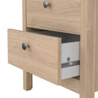 21-inch Tall 2-Drawer Nightstand End Table, Jackson Hickory