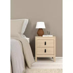 21-inch Tall 2-Drawer Nightstand End Table, Jackson Hickory