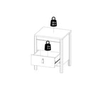 21-inch Tall 2-Drawer Nightstand End Table, Jackson Hickory