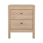 21-inch Tall 2-Drawer Nightstand End Table, Jackson Hickory