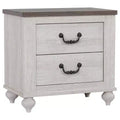 Coaster,Stillwood 2-drawer Nightstand Vintage Linen