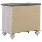 2-Drawer Nightstand Vintage Linen