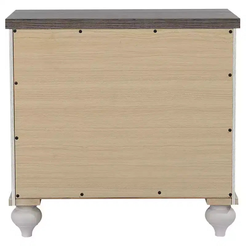 2-Drawer Nightstand Vintage Linen