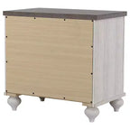 2-Drawer Nightstand Vintage Linen