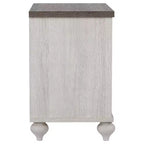 2-Drawer Nightstand Vintage Linen