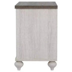 2-Drawer Nightstand Vintage Linen