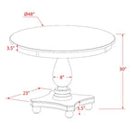 Round Dining Table with Pedestal