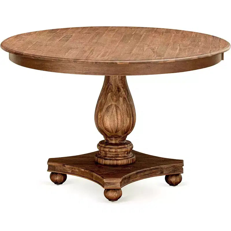 Round Dining Table with Pedestal