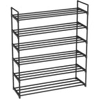Karl Home 6-Tier Black Iron 36.22in. W Freestanding Shoe Racks