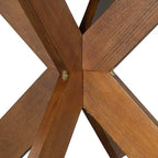 Round Modern Dining Table Cherry for Kitchen Living Room