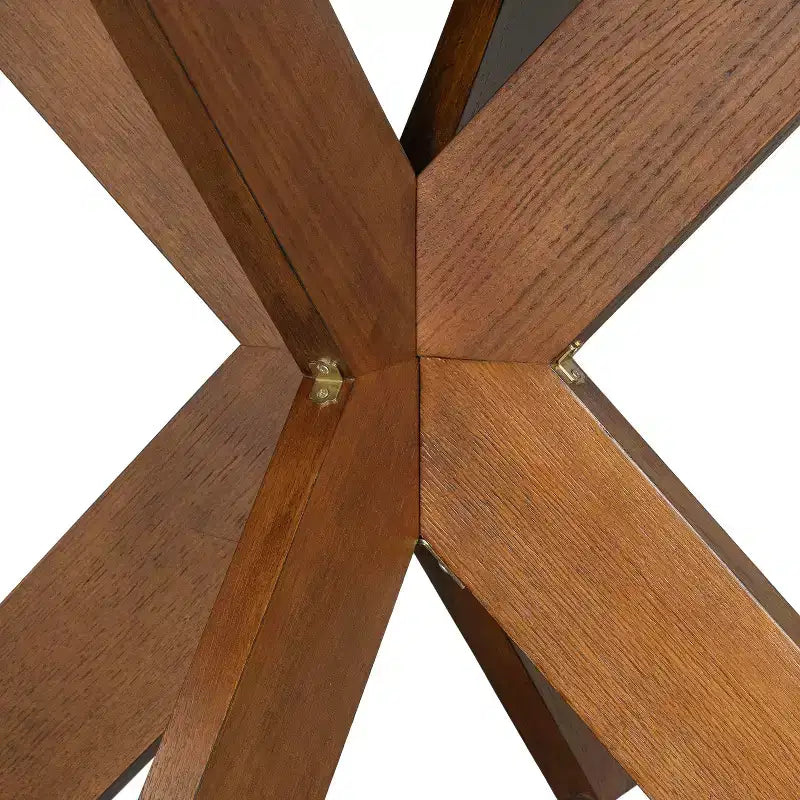 Round Modern Dining Table Cherry for Kitchen Living Room