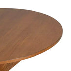Round Modern Dining Table Cherry for Kitchen Living Room