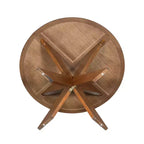 Round Modern Dining Table Cherry for Kitchen Living Room