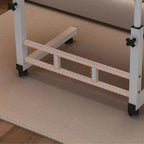 Small Standing Desk with Wheels, Stand Up Desk, Mobile Portable Rolling Laptop PC Table Adjustable Height Computer Workstation for Home Office