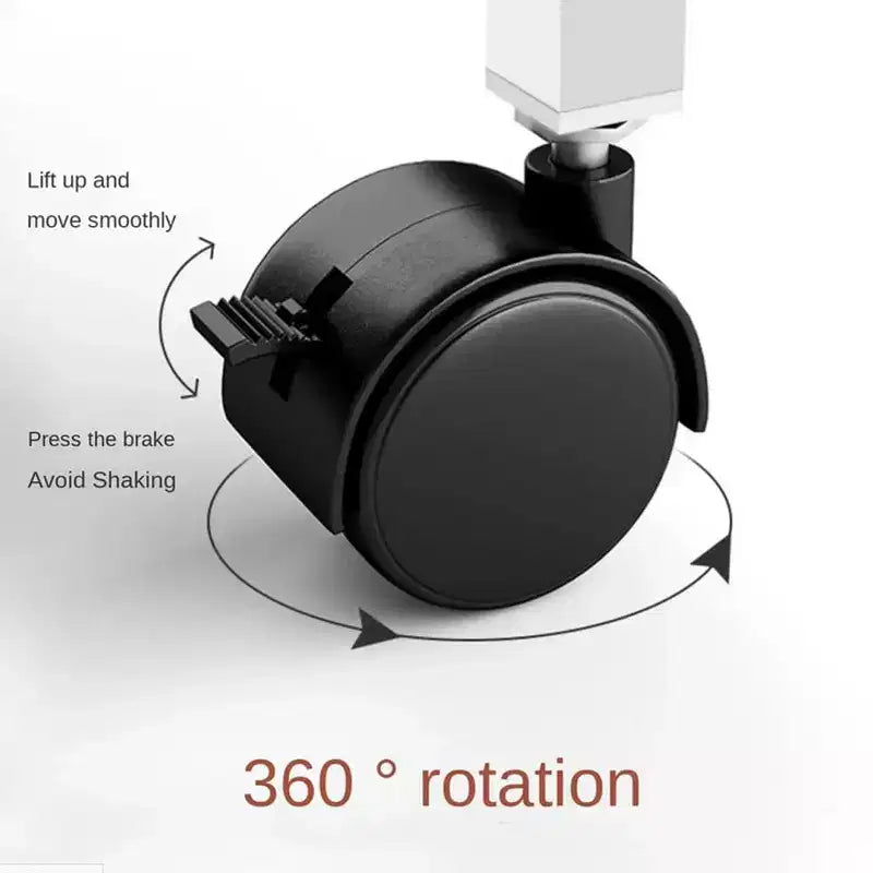 Small Standing Desk with Wheels, Stand Up Desk, Mobile Portable Rolling Laptop PC Table Adjustable Height Computer Workstation for Home Office
