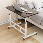 Small Standing Desk with Wheels, Stand Up Desk, Mobile Portable Rolling Laptop PC Table Adjustable Height Computer Workstation for Home Office
