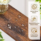 Rust Brown 2pcs Triamine Iron 200*15*79cm Entryway Table with Plugs