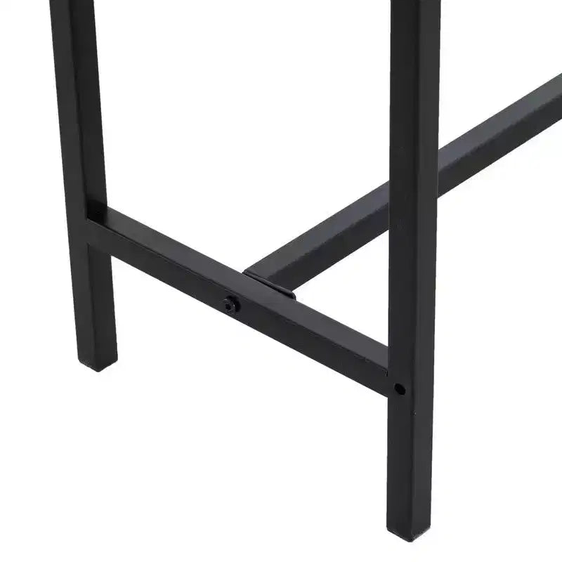 105cm Long Single Layer Melamine Board Iron Frame 105*30*71cm Black Oak Board Black Frame Porch Storage Console Table