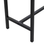 105cm Long Single Layer Melamine Board Iron Frame 105*30*71cm Black Oak Board Black Frame Porch Storage Console Table