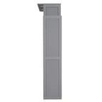 Murphy Bed with Storage Shelves and LED Lights, Foldable Wall Bed Murphy Bed Cabinet for Guest Room