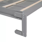 Murphy Bed with Storage Shelves and LED Lights, Foldable Wall Bed Murphy Bed Cabinet for Guest Room