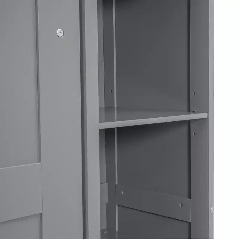 Murphy Bed with Storage Shelves and LED Lights, Foldable Wall Bed Murphy Bed Cabinet for Guest Room