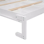 Murphy Bed with Storage Shelves and LED Lights, Foldable Wall Bed Murphy Bed Cabinet for Guest Room