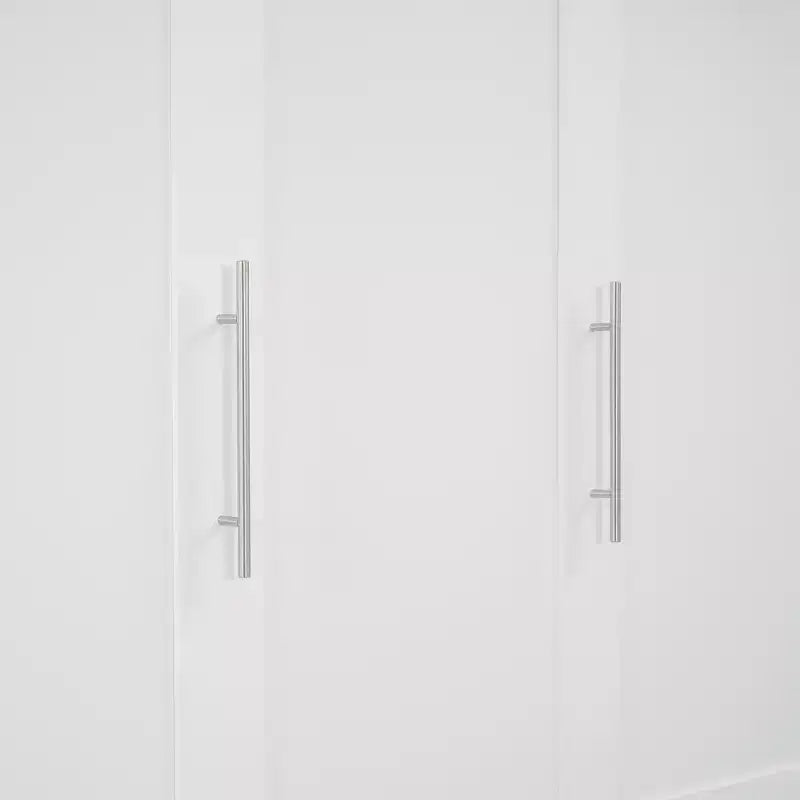 Murphy Bed with Storage Shelves and LED Lights, Foldable Wall Bed Murphy Bed Cabinet for Guest Room