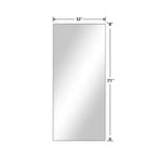 71x31 inch Aluminum Alloy Fine Edged Rectangular Silver Full-length Mirror (with Bracket)