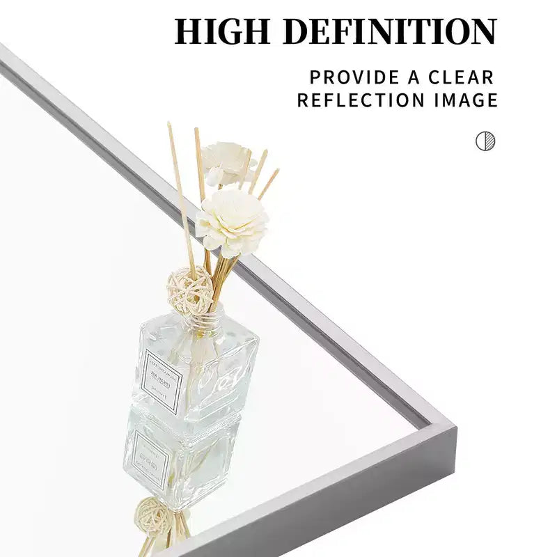 71x31 inch Aluminum Alloy Fine Edged Rectangular Silver Full-length Mirror (with Bracket)