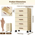 Multifunctional Storage Cabinet - Mobile Drawer Organizer for Bedroom & Living Room