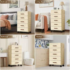 Multifunctional Storage Cabinet - Mobile Drawer Organizer for Bedroom & Living Room