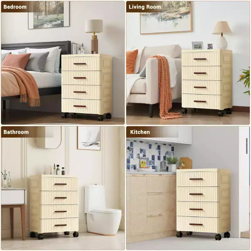 Multifunctional Storage Cabinet - Mobile Drawer Organizer for Bedroom & Living Room
