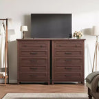 Freestanding 41.3 Tall Vertical 5 Drawer Dresser with Storage , Wooden Closet Storage Chest for Living Room, Bedroom, Entryway, Bedroom