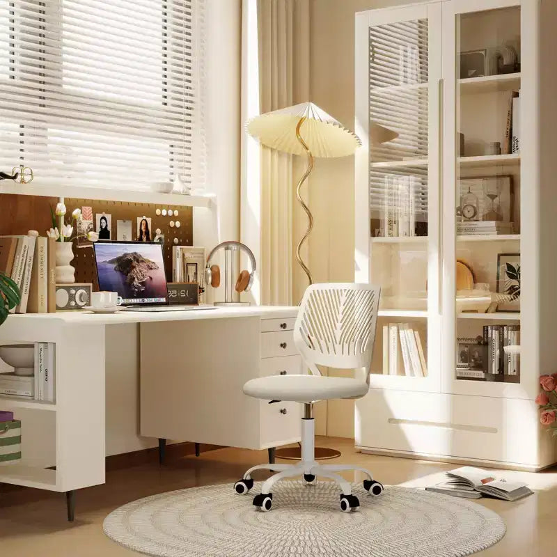 Adjustable Armless Swivel Study Chair for Kids, Dorm & Small Home Office