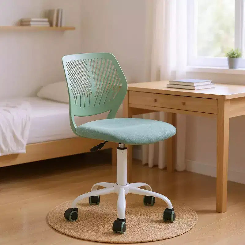 Adjustable Armless Swivel Study Chair for Kids, Dorm & Small Home Office
