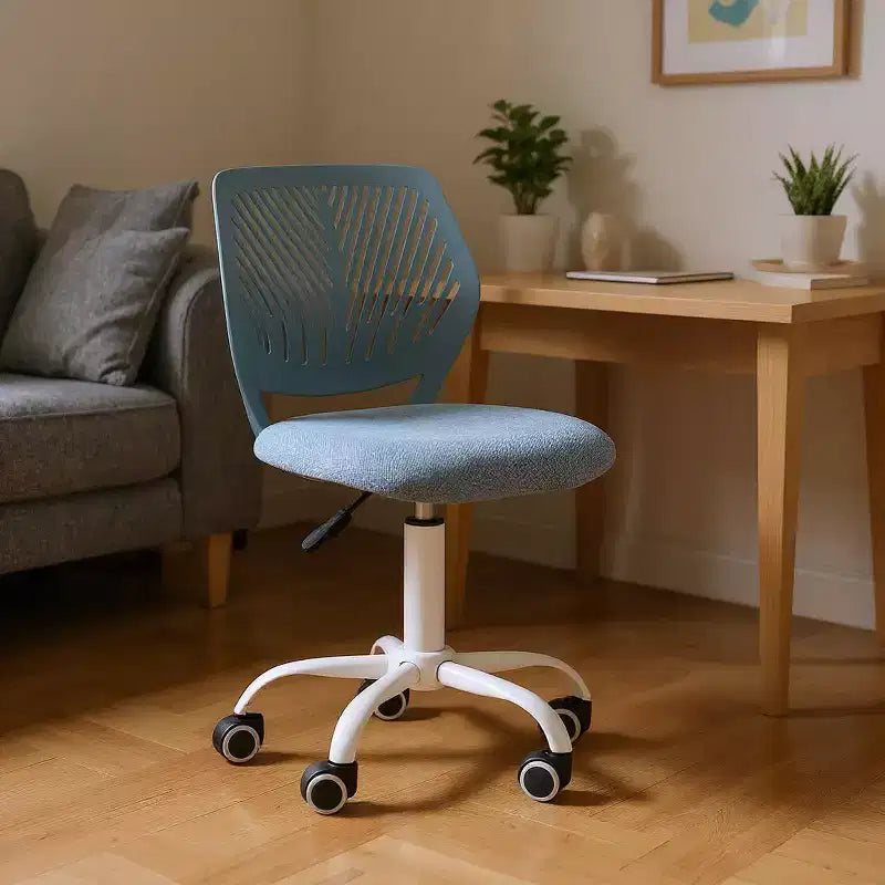 Adjustable Armless Swivel Study Chair for Kids, Dorm & Small Home Office