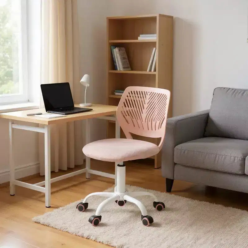 Adjustable Armless Swivel Study Chair for Kids, Dorm & Small Home Office