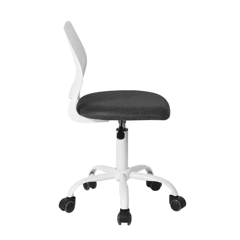 Adjustable Armless Swivel Study Chair for Kids, Dorm & Small Home Office