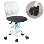 Adjustable Armless Swivel Study Chair for Kids, Dorm & Small Home Office