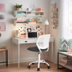 Adjustable Armless Swivel Study Chair for Kids, Dorm & Small Home Office