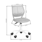 Adjustable Armless Swivel Study Chair for Kids, Dorm & Small Home Office