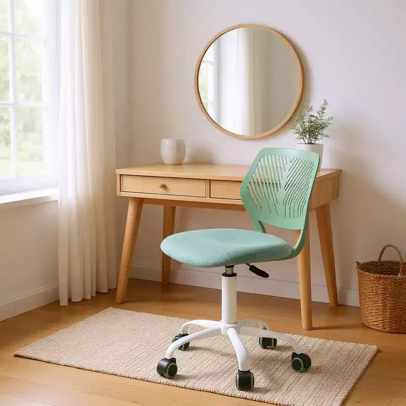 Adjustable Armless Swivel Study Chair for Kids, Dorm & Small Home Office