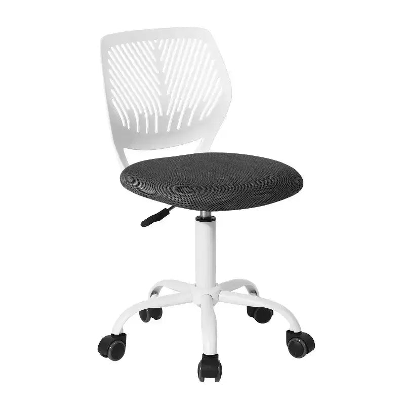 Adjustable Armless Swivel Study Chair for Kids, Dorm & Small Home Office